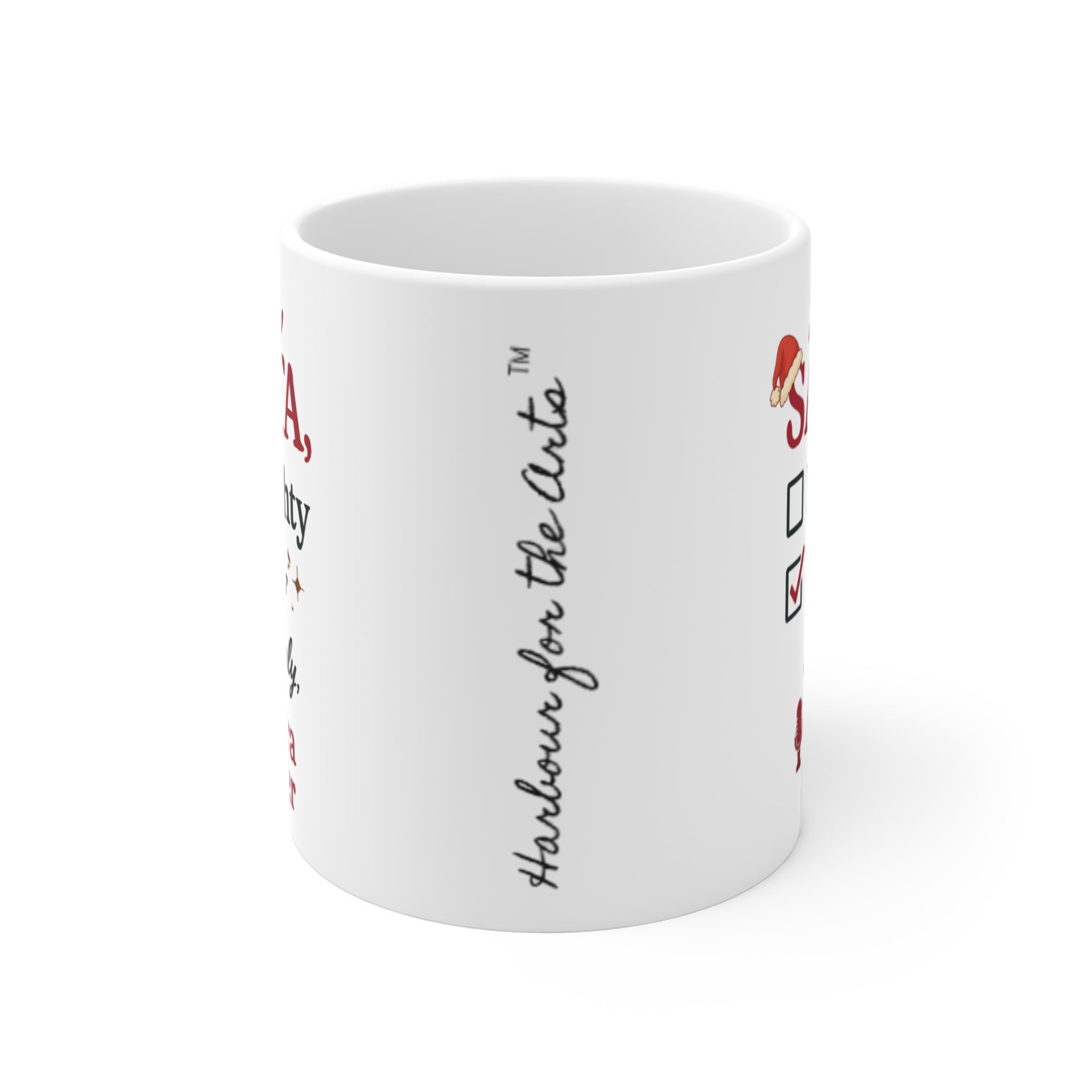 Dear Santa, Nice (Checked) — 11oz Mug for Opera Singers