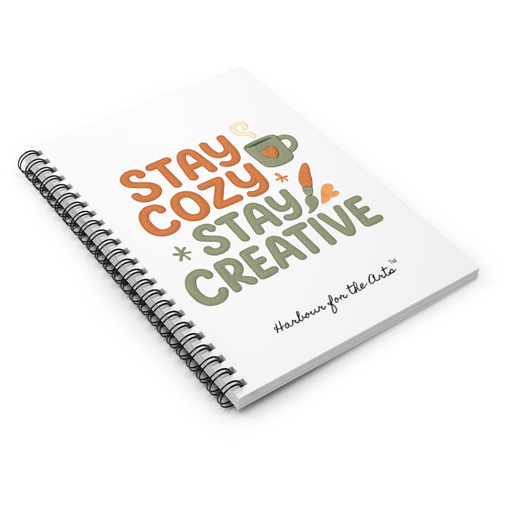 Stay Cozy Stay Creative Spiral Notebook — Ruled Journal