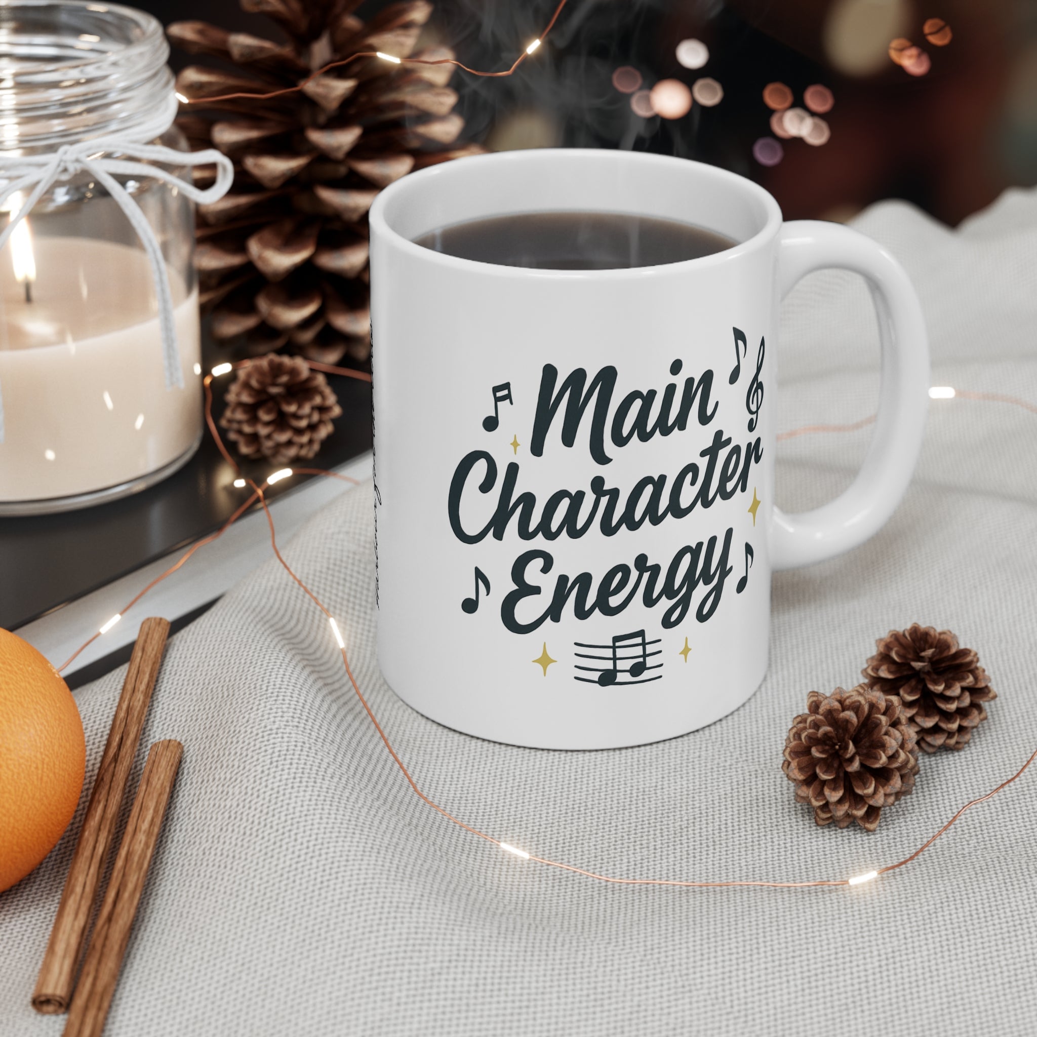 Main Character Energy Mug — Musical Coffee Tea Cup (11oz)