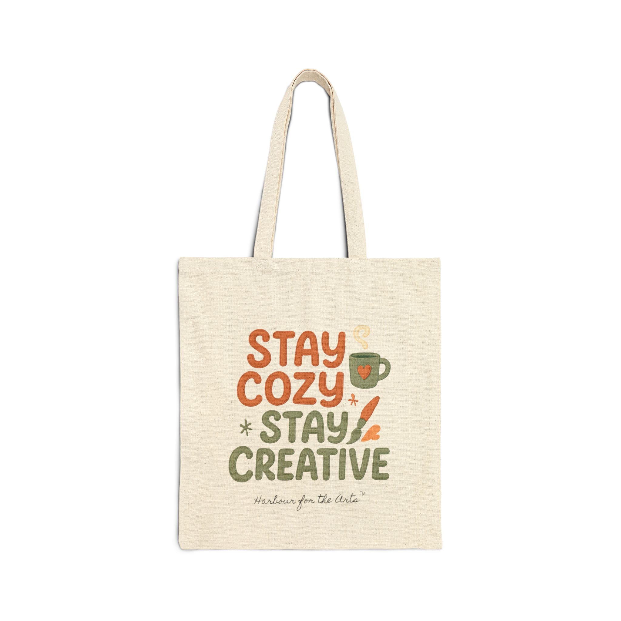 Stay Cozy Stay Creative Canvas Tote Bag