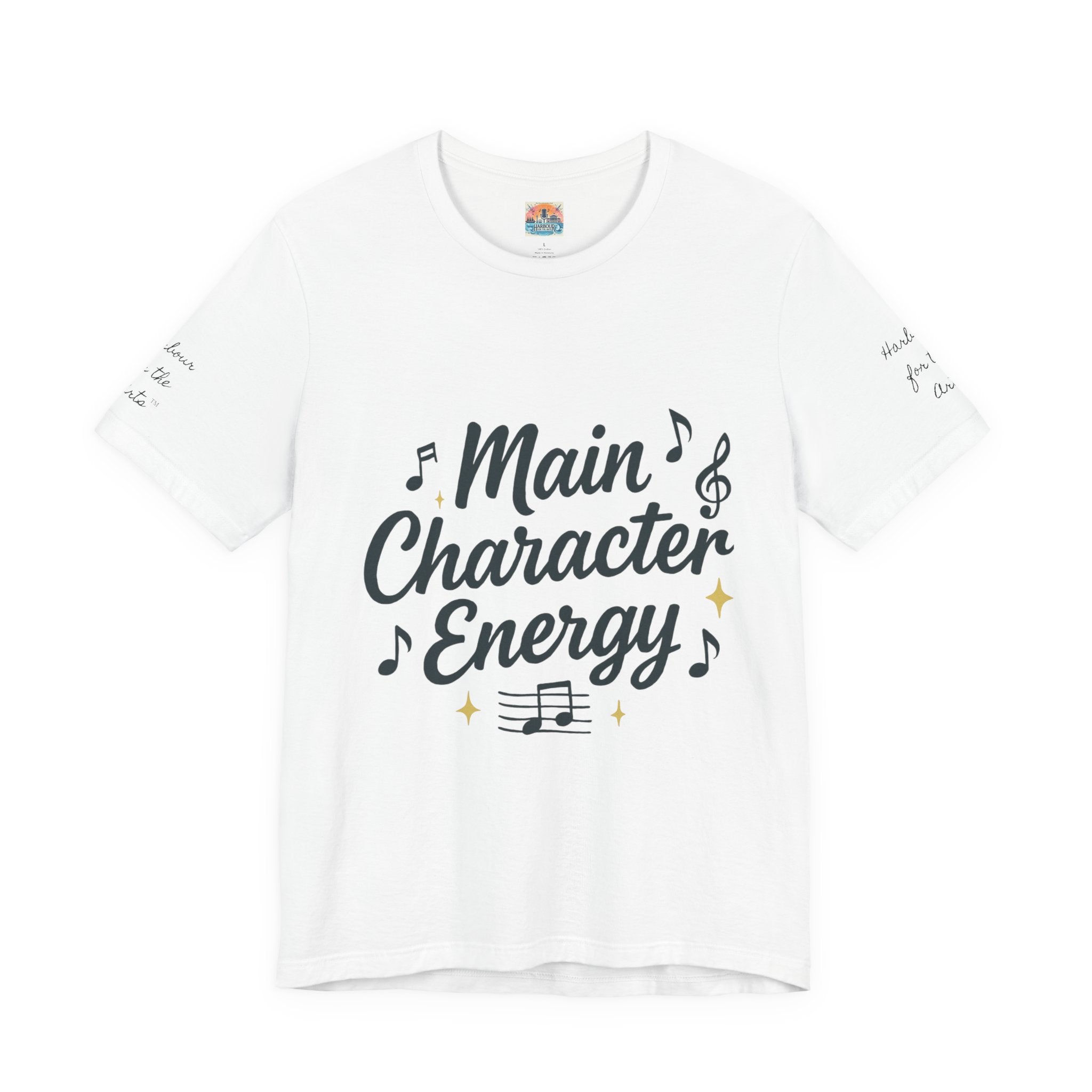 Main Character Energy T-Shirt — Music Notes Graphic Tee