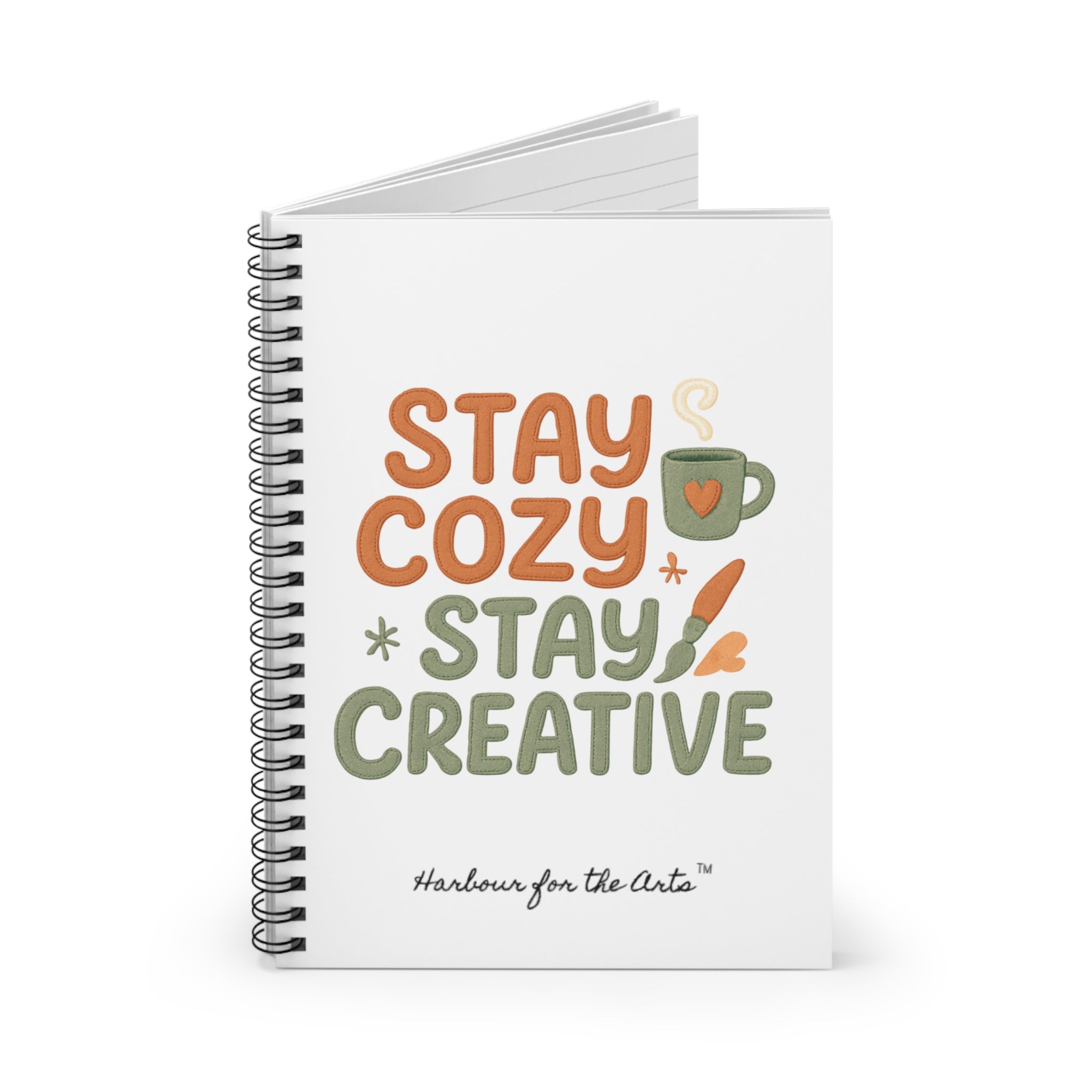 Stay Cozy Stay Creative Spiral Notebook — Ruled Journal