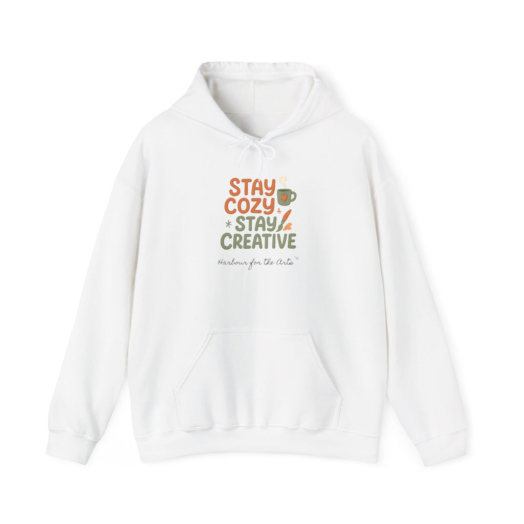 Stay Cozy Stay Creative Hoodie — Comfort-Forward Graphic Pullover