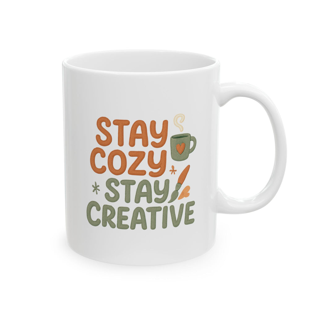 Cozy Coffee & Cactus Ceramic Mug — "So Cozy, So Cactus" 11oz/15oz