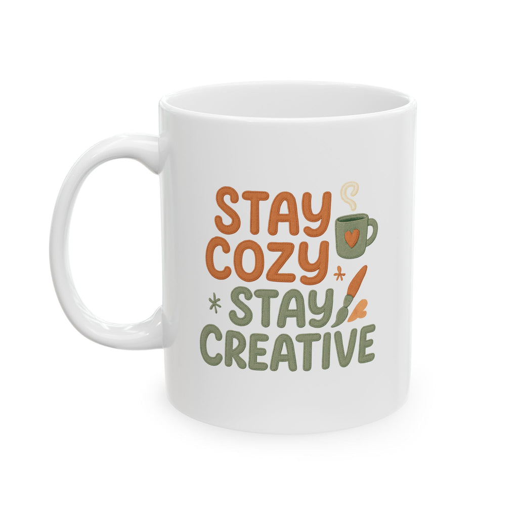 Cozy Coffee & Cactus Ceramic Mug — "So Cozy, So Cactus" 11oz/15oz