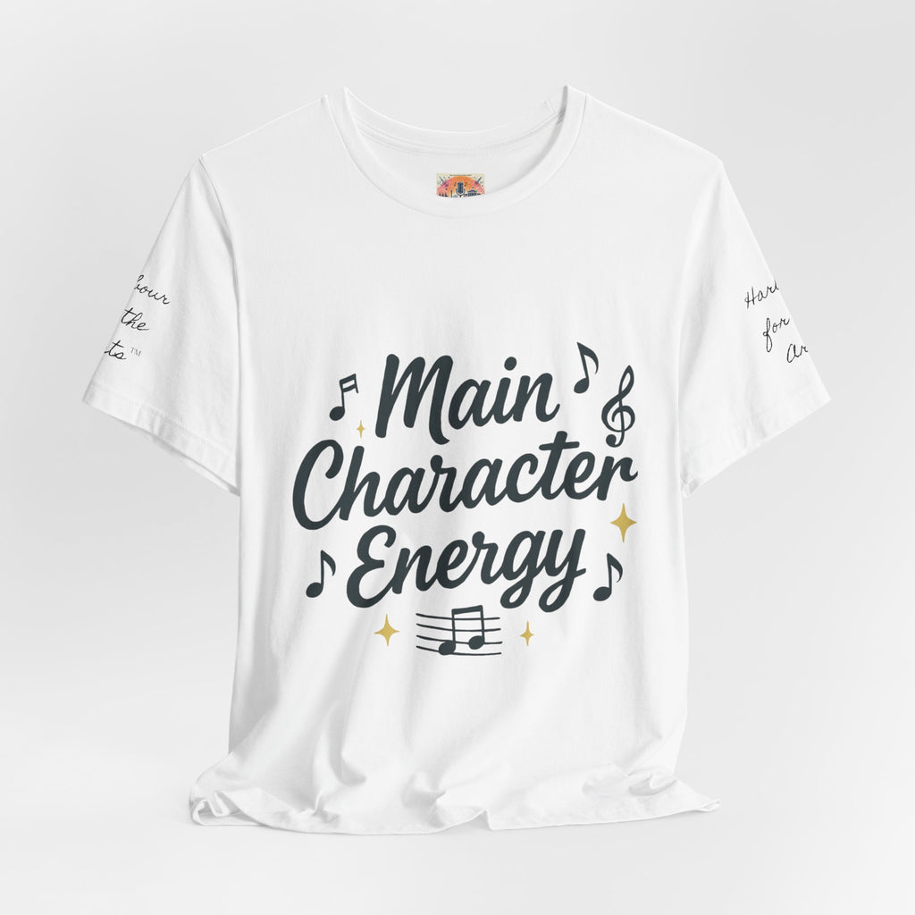 Main Character Energy T-Shirt — Music Notes Graphic Tee