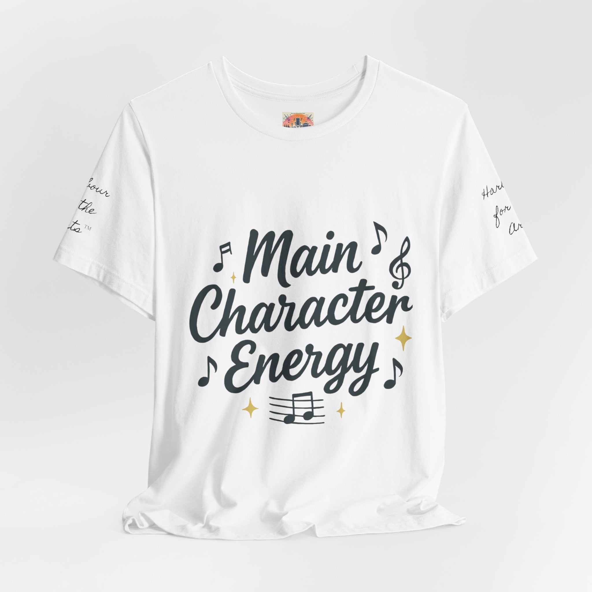 Main Character Energy T-Shirt — Music Notes Graphic Tee