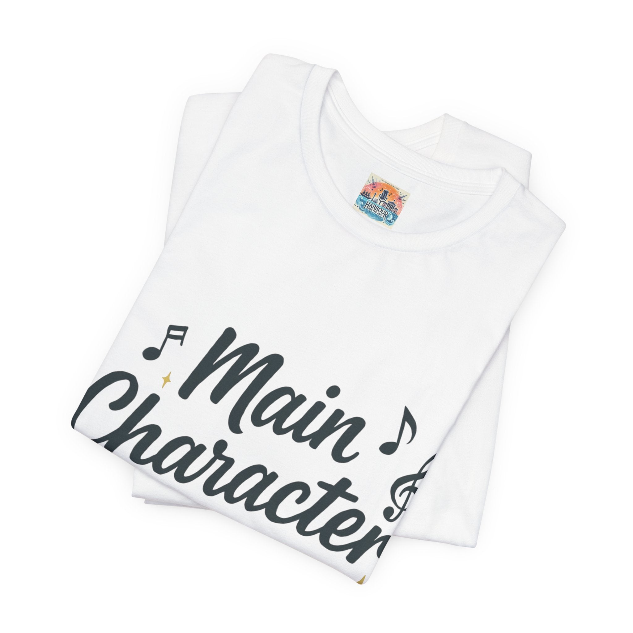 Main Character Energy T-Shirt — Music Notes Graphic Tee