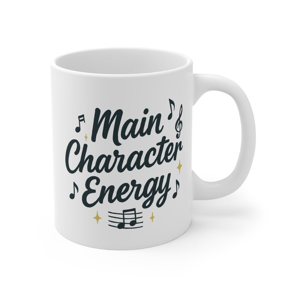 Main Character Energy Mug — Musical Coffee Tea Cup (11oz)